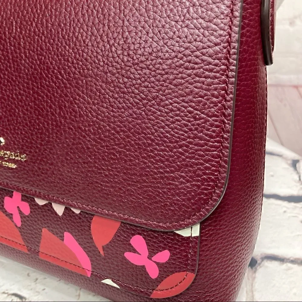 KATE SPADE melody forest floral flap shoulder bag